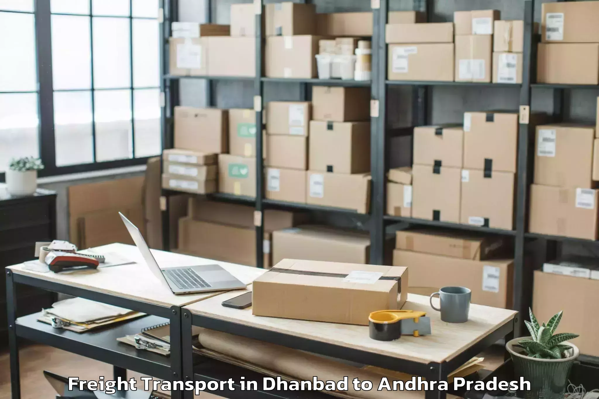 Trusted Dhanbad to Nellimarla Freight Transport